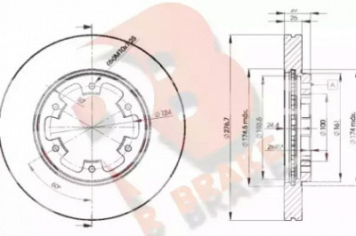 R BRAKE 78rbd23101 -  Тормозной диск